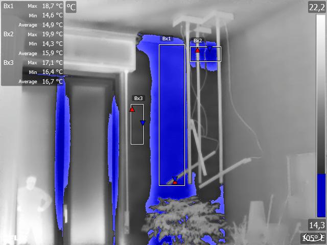 Termogramma infrarosso pilastri e travi in cemento armato